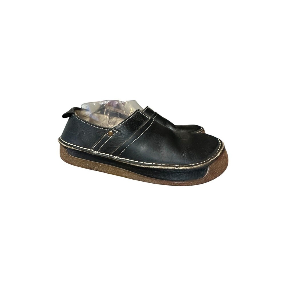 El Naturalista Mens Black Leather Slip On Loafers 43 US 10 Ergonomic Spain Comfy